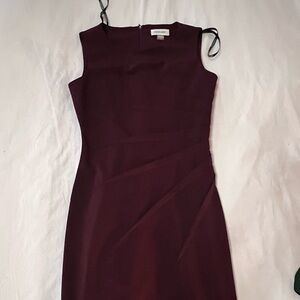 Calvin Klein Burgundy Midi Dresss